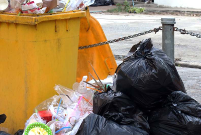trash outside trash outside